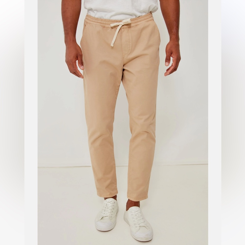 Marine Layer Khaki Athletic Fit Saturday Pant